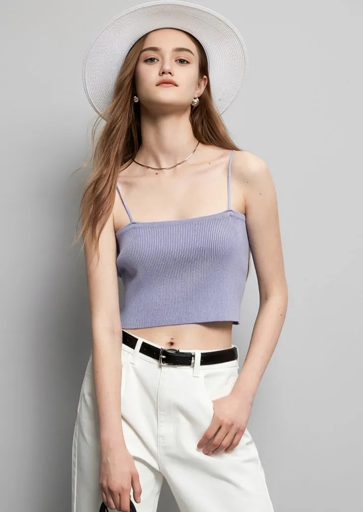 CROPPED KNIT CAMISOLE