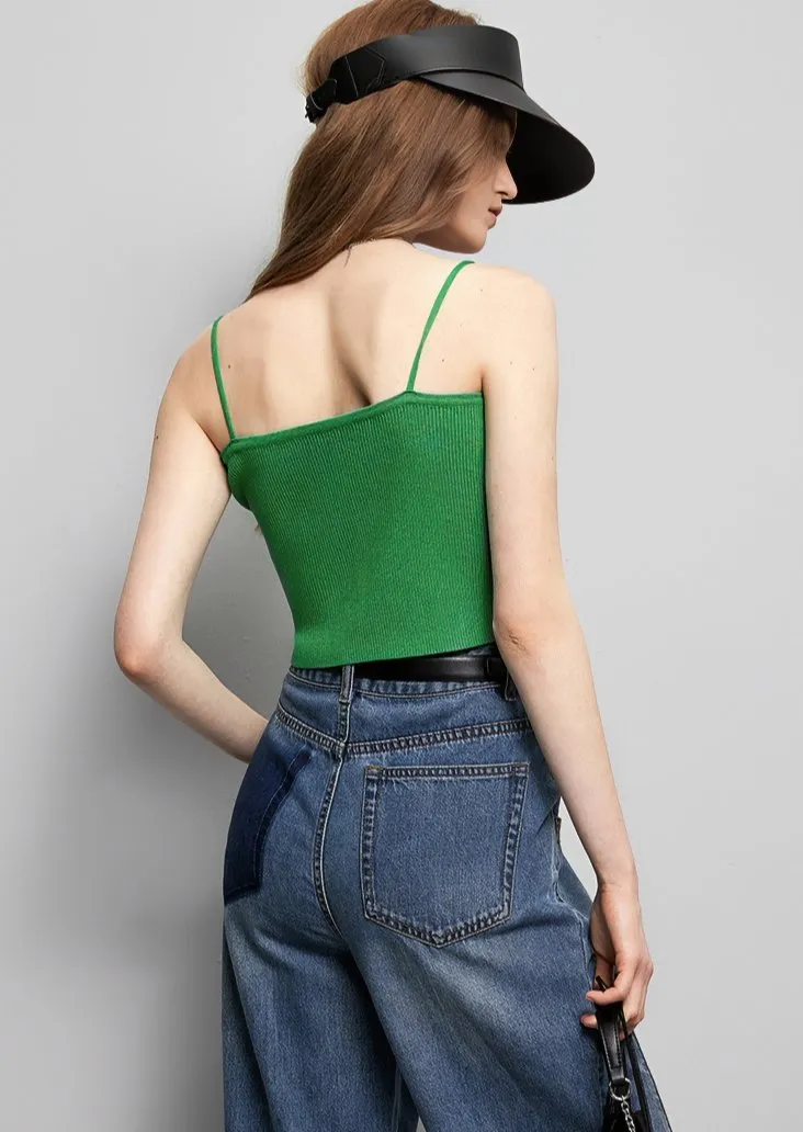 CROPPED KNIT CAMISOLE