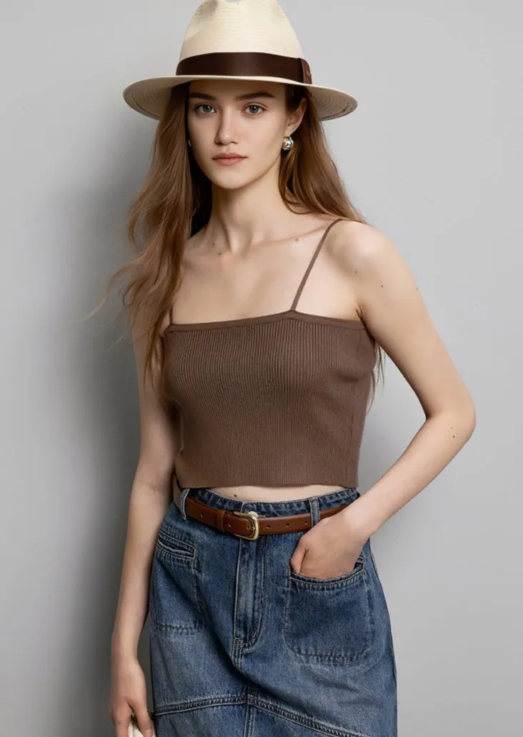 CROPPED KNIT CAMISOLE