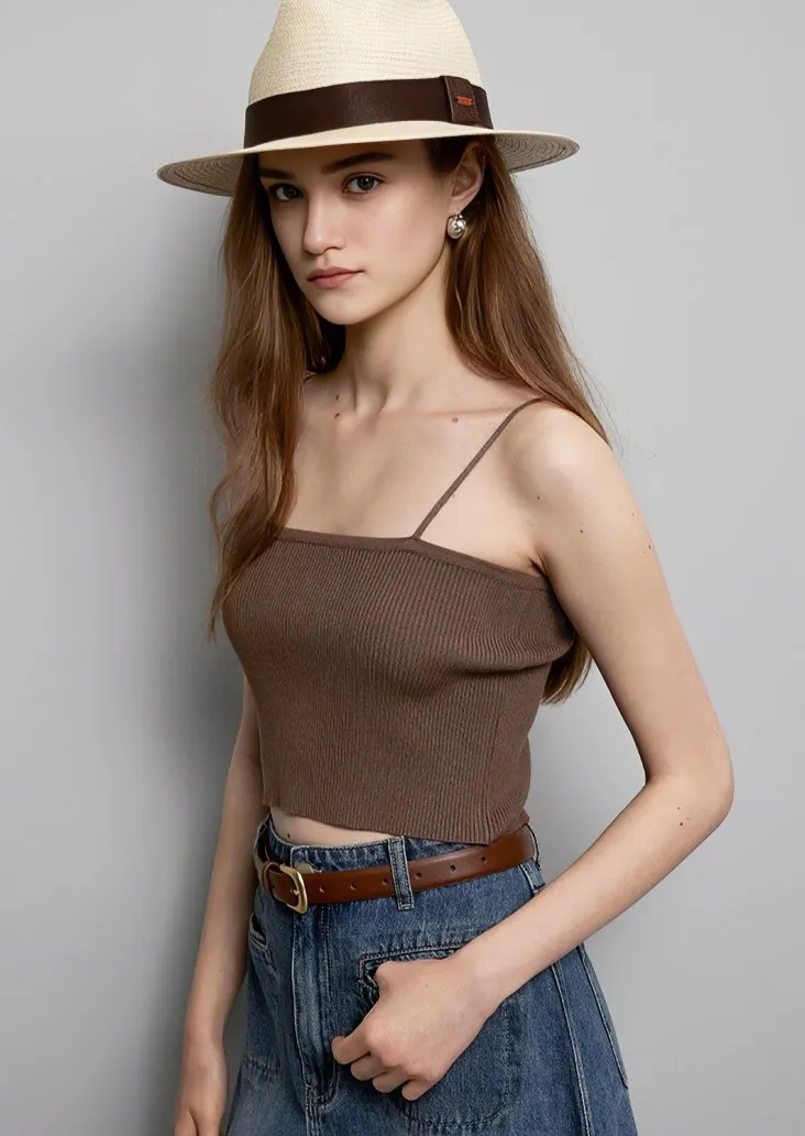 CROPPED KNIT CAMISOLE