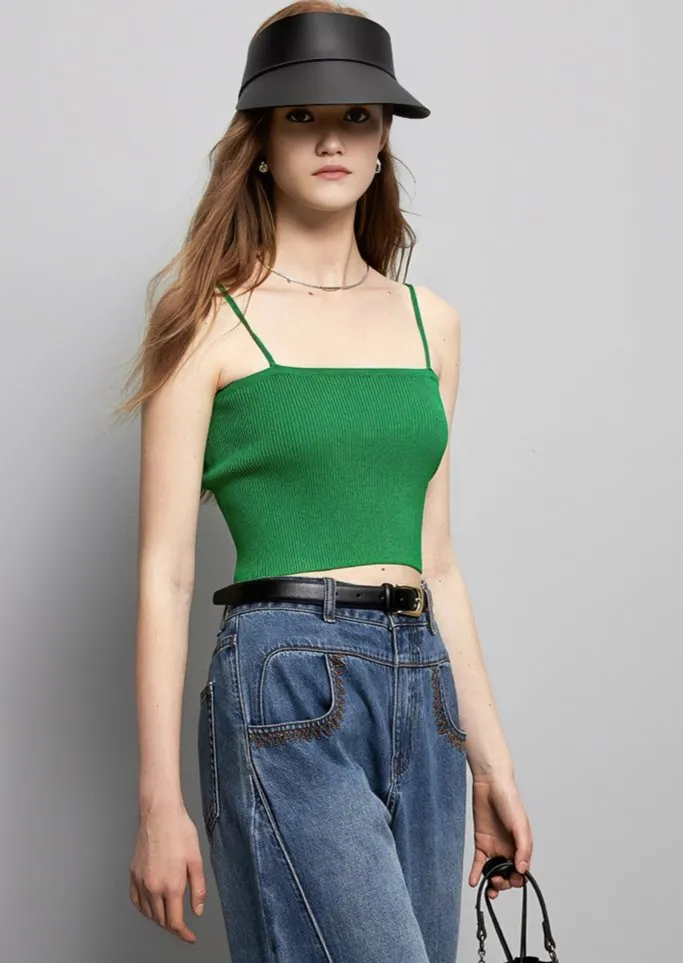 CROPPED KNIT CAMISOLE