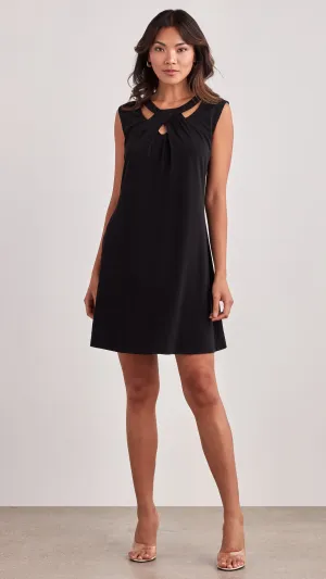 CUT OUT DETAIL JERSEY DRESS