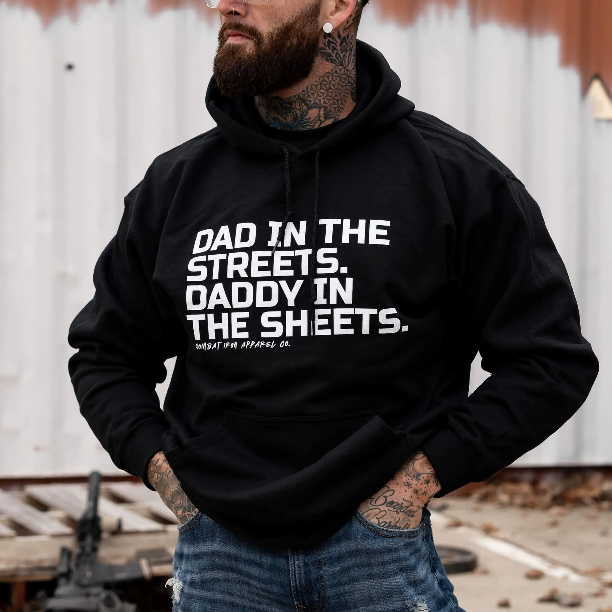 Dad In The Streets. Daddy In The Sheets. Men's Hoodie