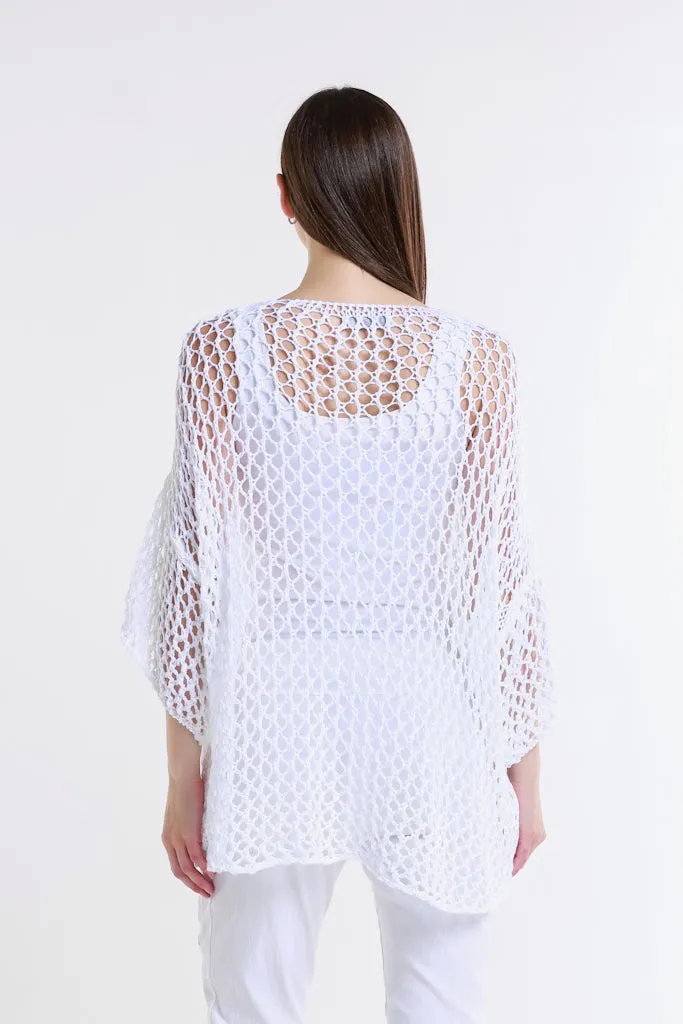 Daisy Kelsey SS Hi/Low Open Knit Sweater (BSS302D)