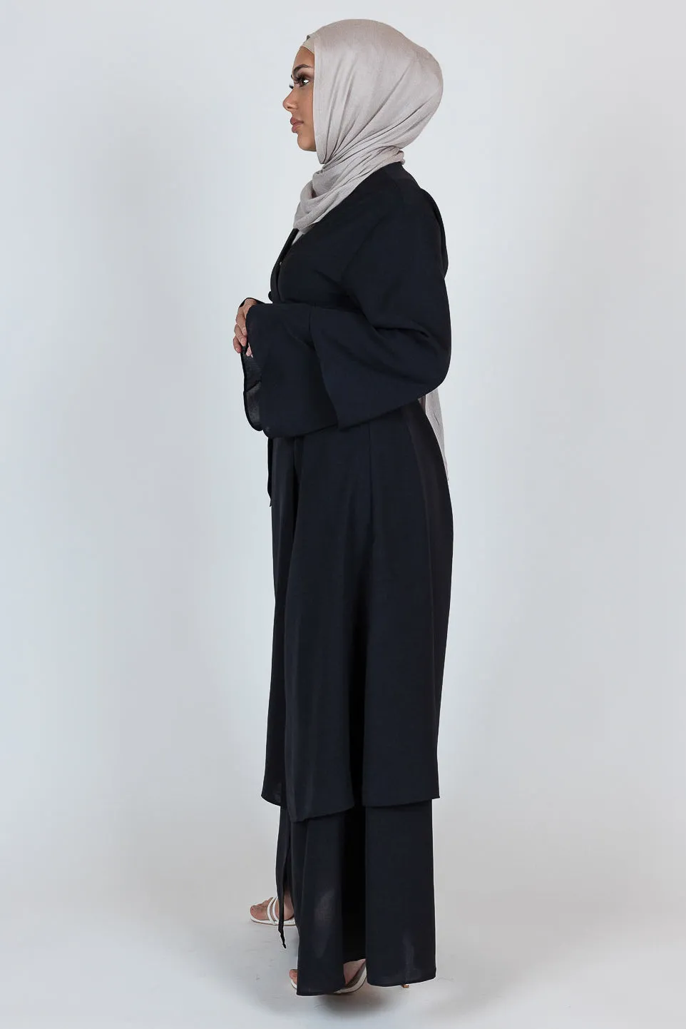 Dala Layered Wrap Abaya