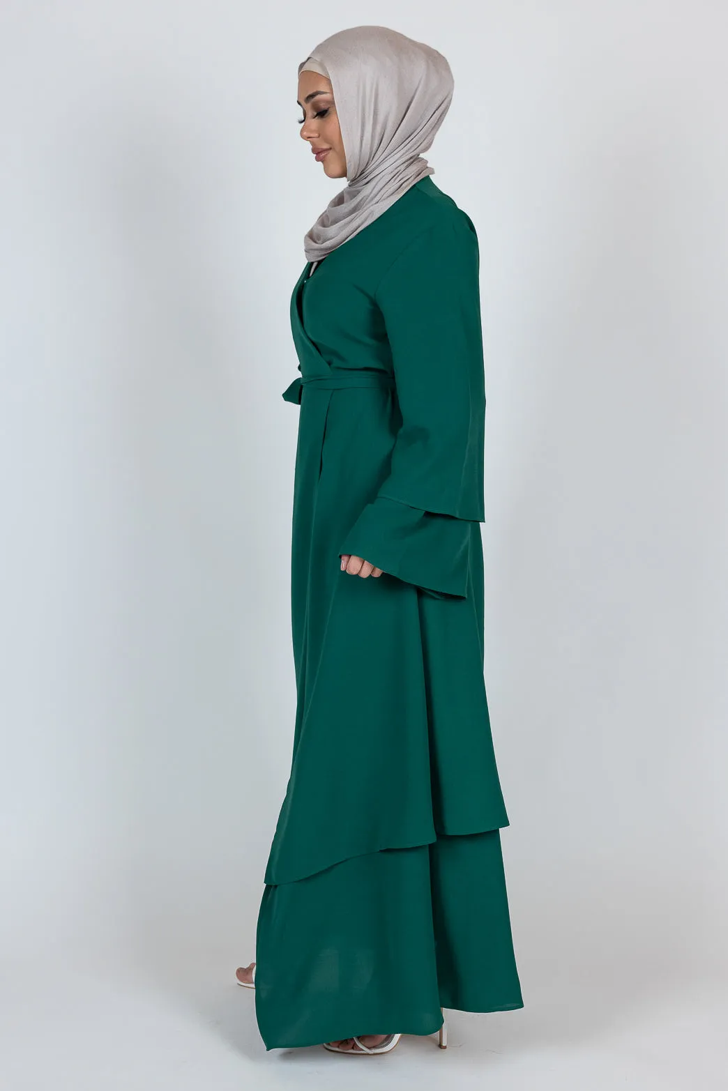 Dala Layered Wrap Abaya