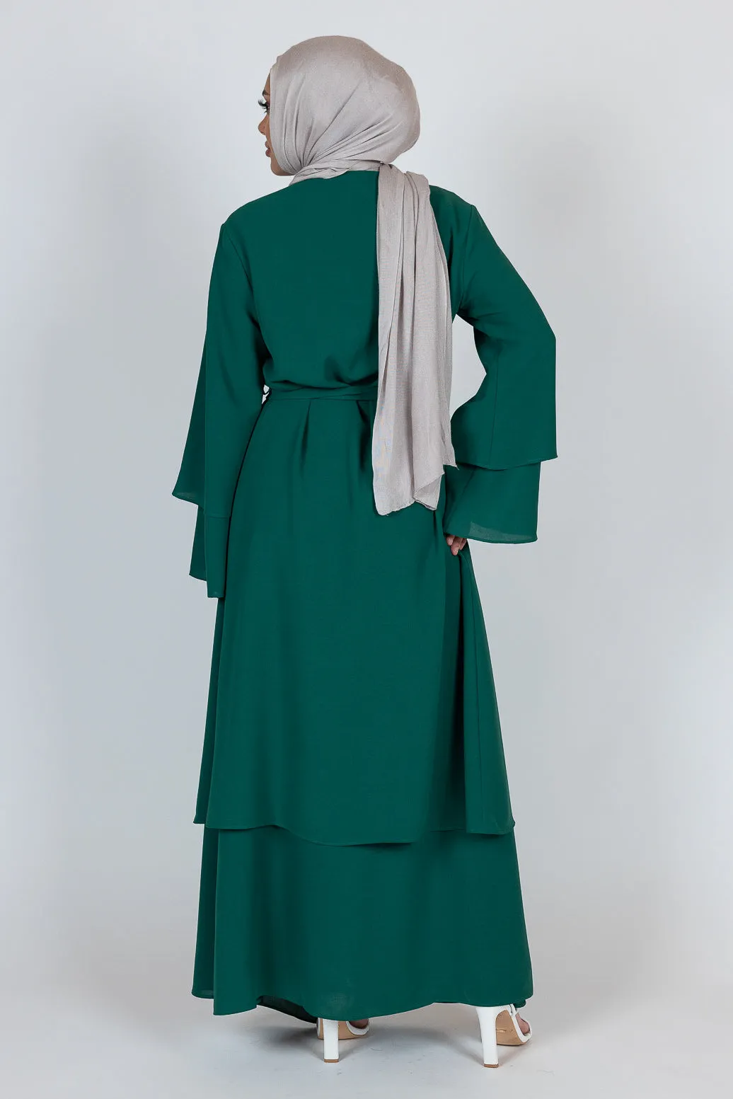 Dala Layered Wrap Abaya