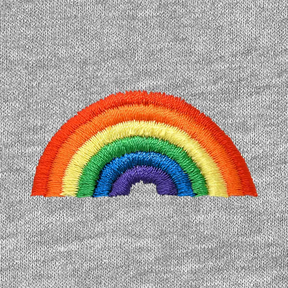 Dalix Rainbow Cropped Zip Hoodie