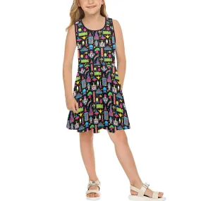 Disney 2024 Dark Girls' Sleeveless Sundress