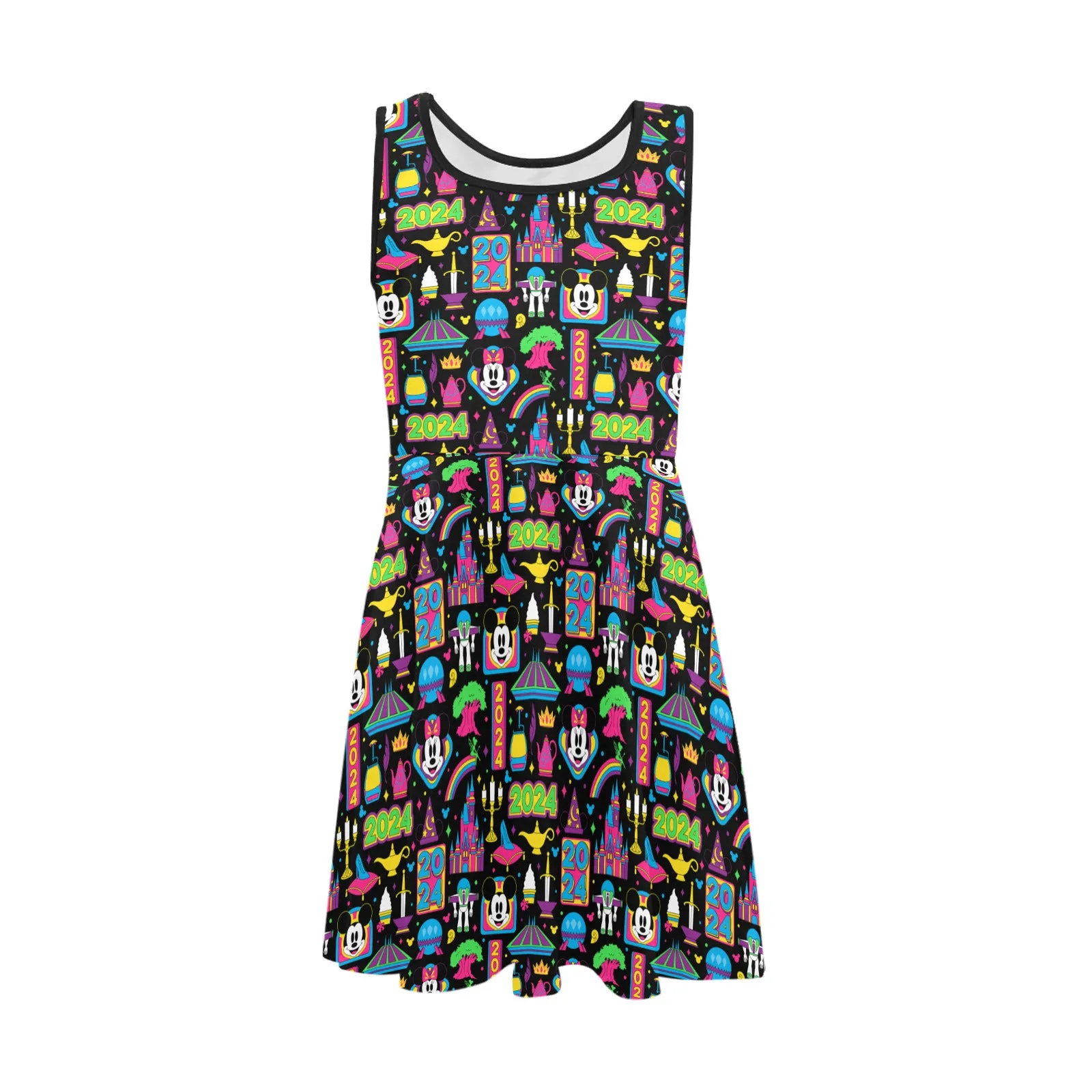 Disney 2024 Dark Girls' Sleeveless Sundress