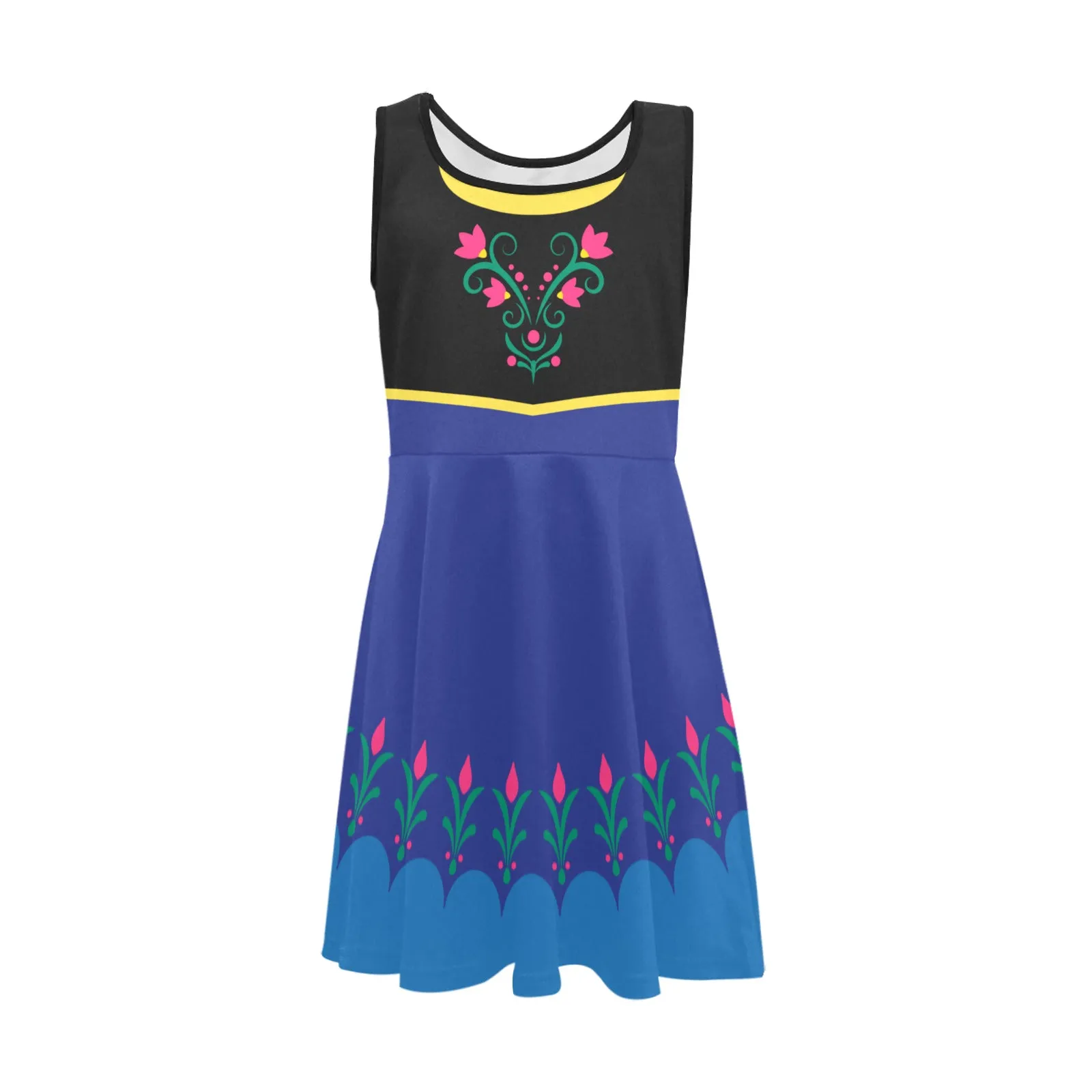 Disney Frozen Anna Blue Girls' Sleeveless Character Sundress