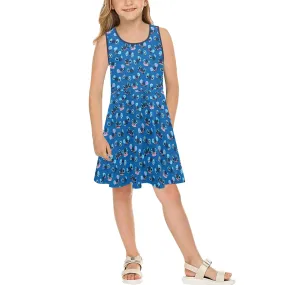 Disney Lilo And Stitch 626 Expressions Girls' Sleeveless Sundress