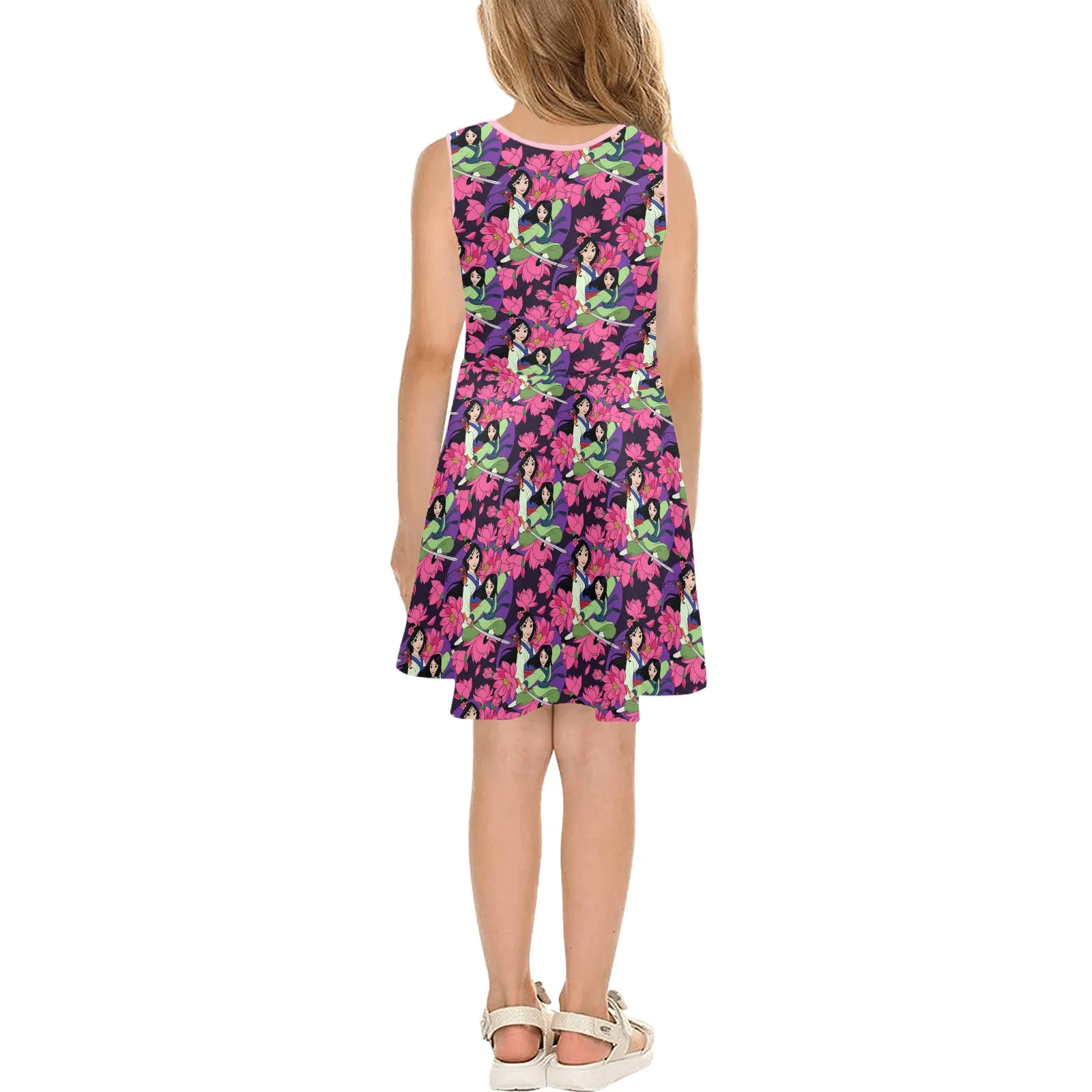 Disney Mulan Blooming Flowers Girls' Sleeveless Sundress