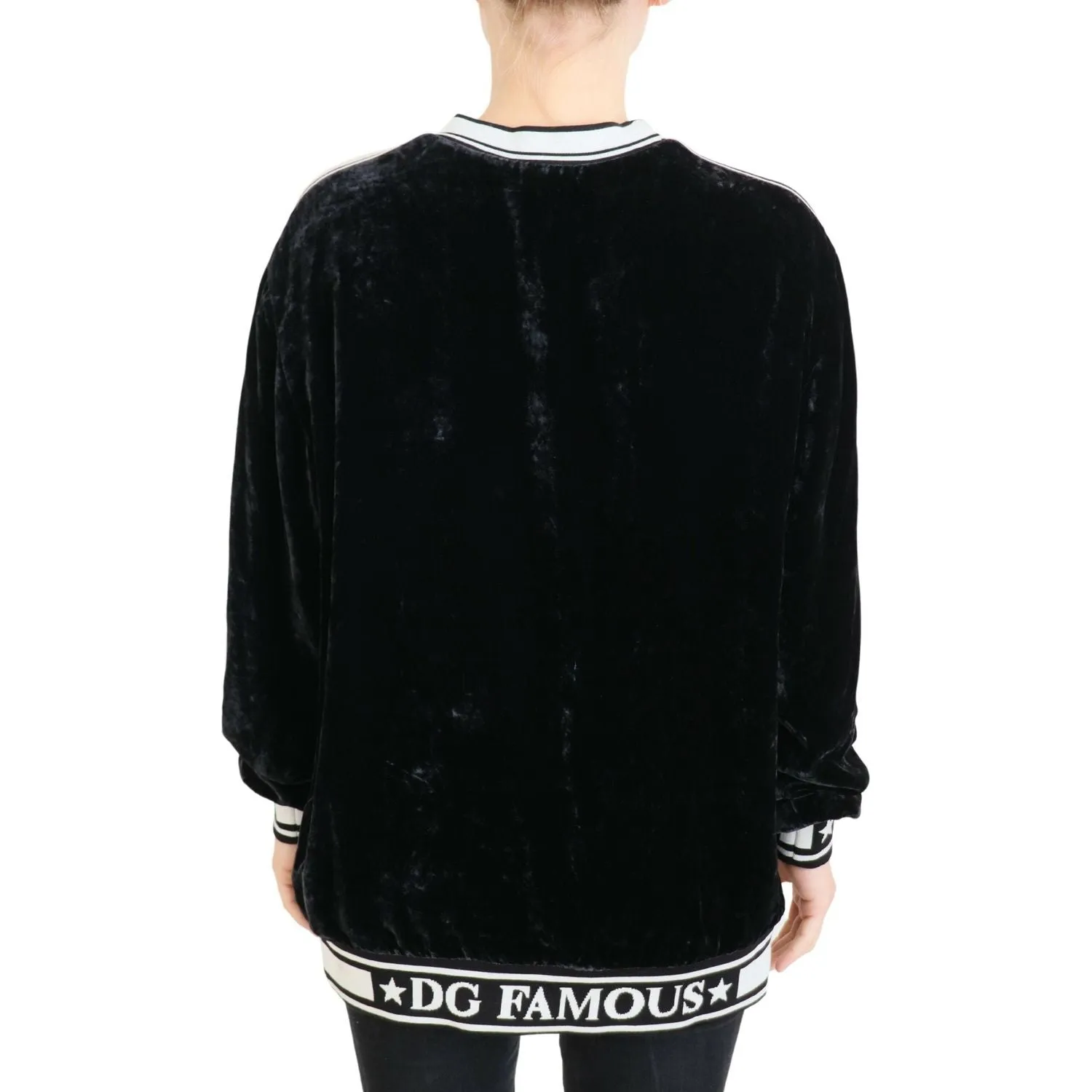 Dolce & Gabbana Elegant Silk Blend Velvet Sweater