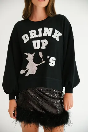 DRINK UP WITCHES BLACK PULLOVER