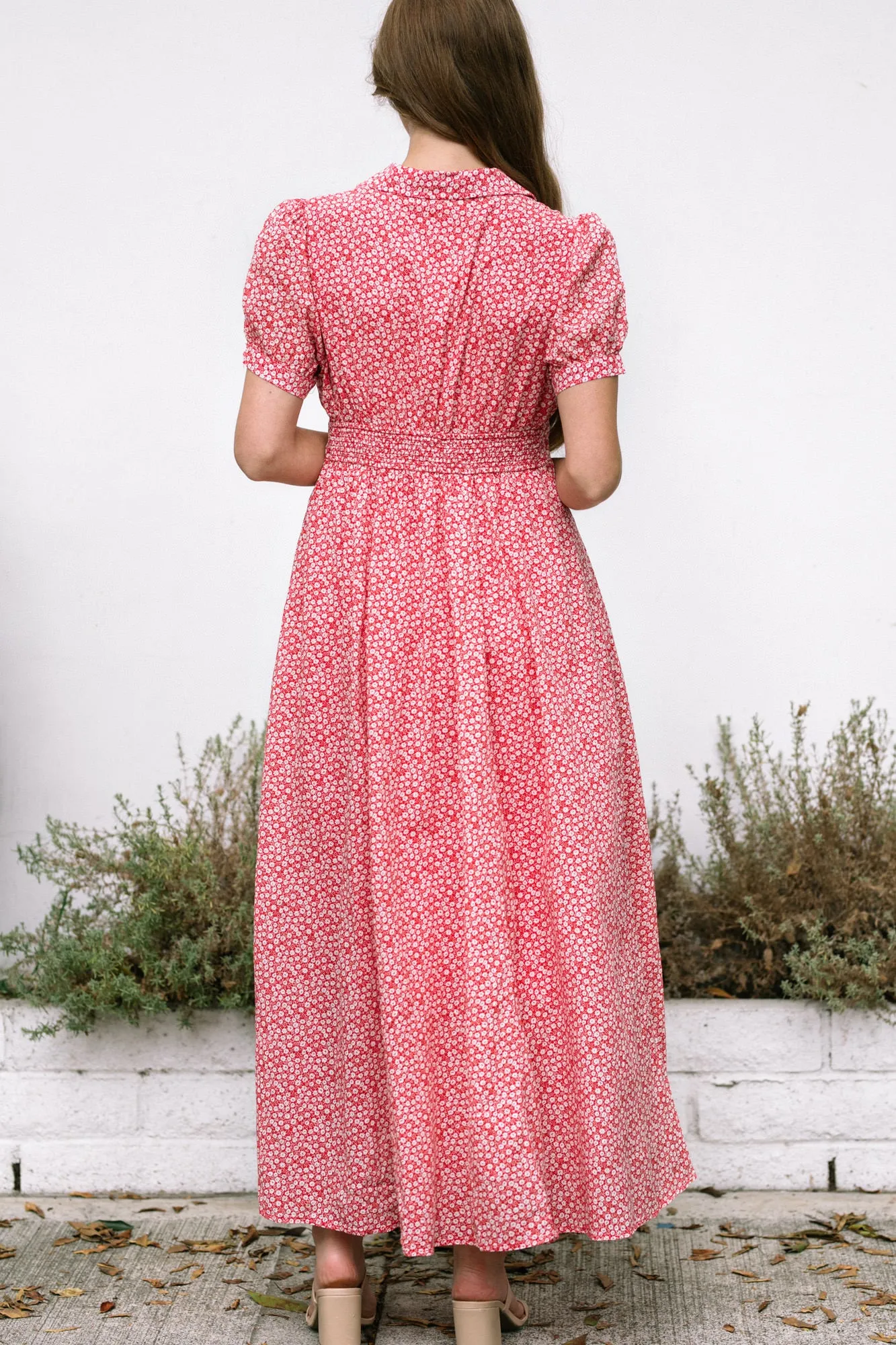 Elise Collared Floral Dress