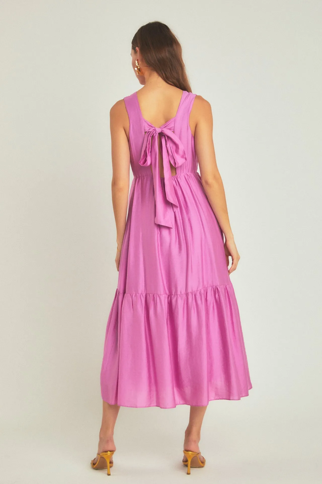 Endless Rose - Front Button Dress with Back Bow