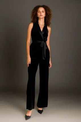 Endless Rose - Sleeveless Velvet Jumpsuit