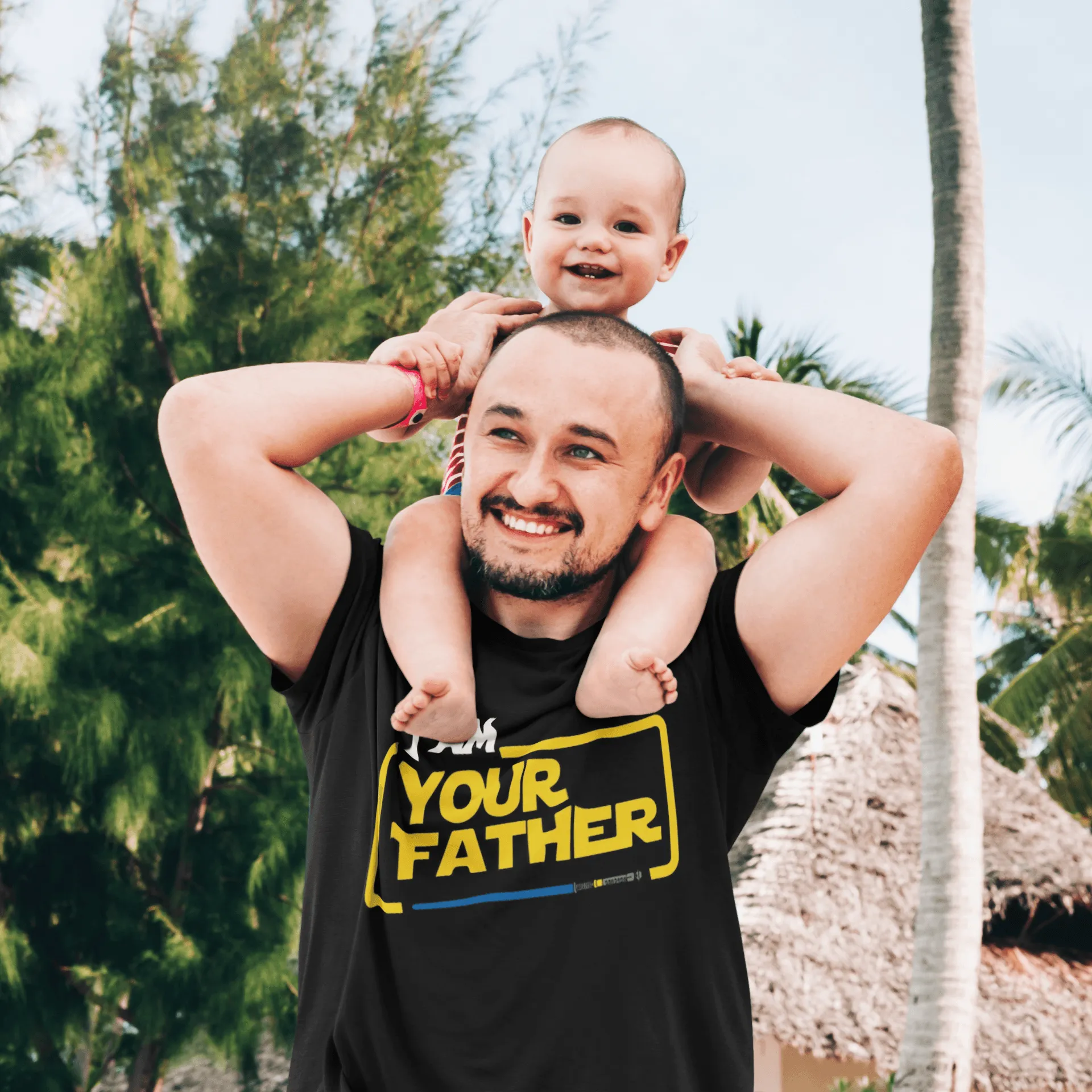 Father's Day T-Shirt I Am Your Father Short Sleeve Ultra Soft Cotton Crew Neck Top