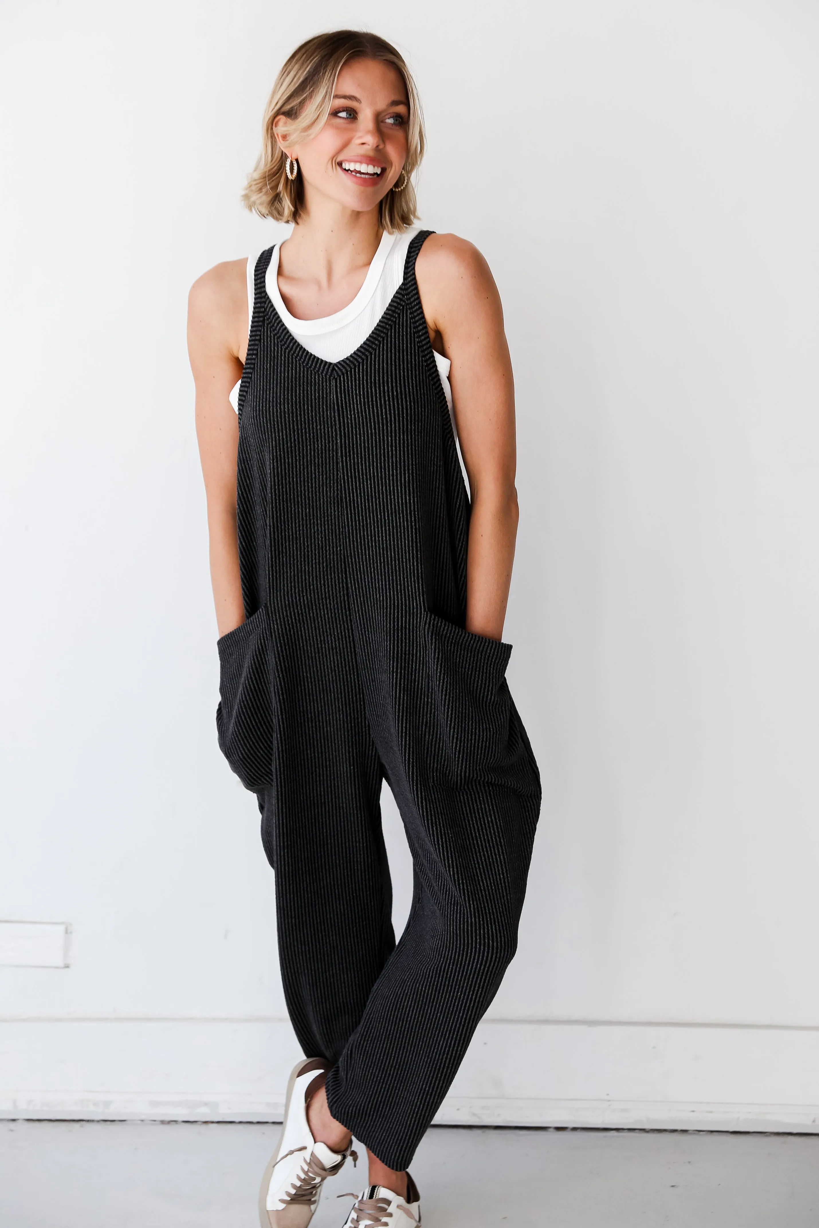 FINAL SALE - Born To Lounge Corded Jumpsuit