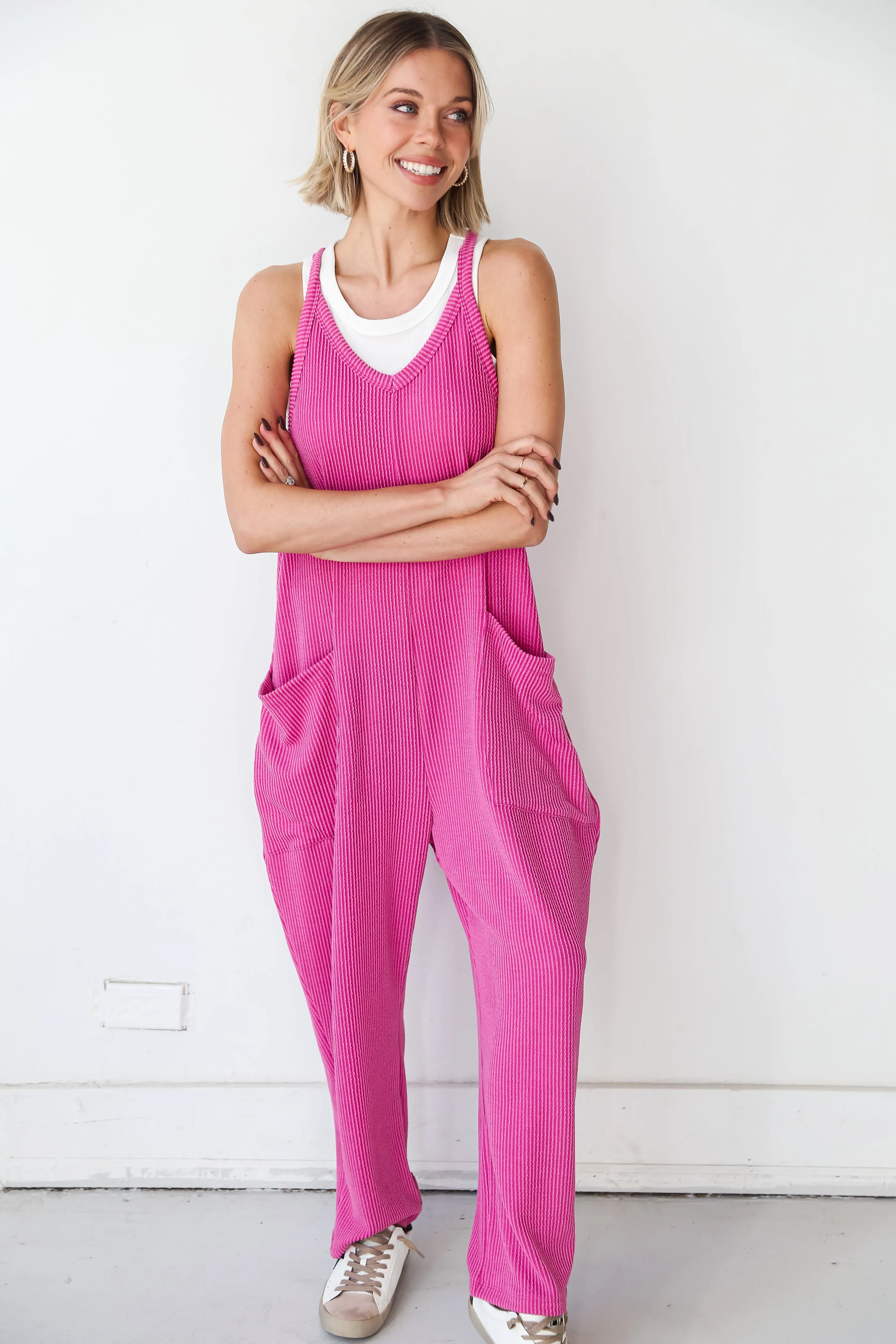 FINAL SALE - Born To Lounge Corded Jumpsuit