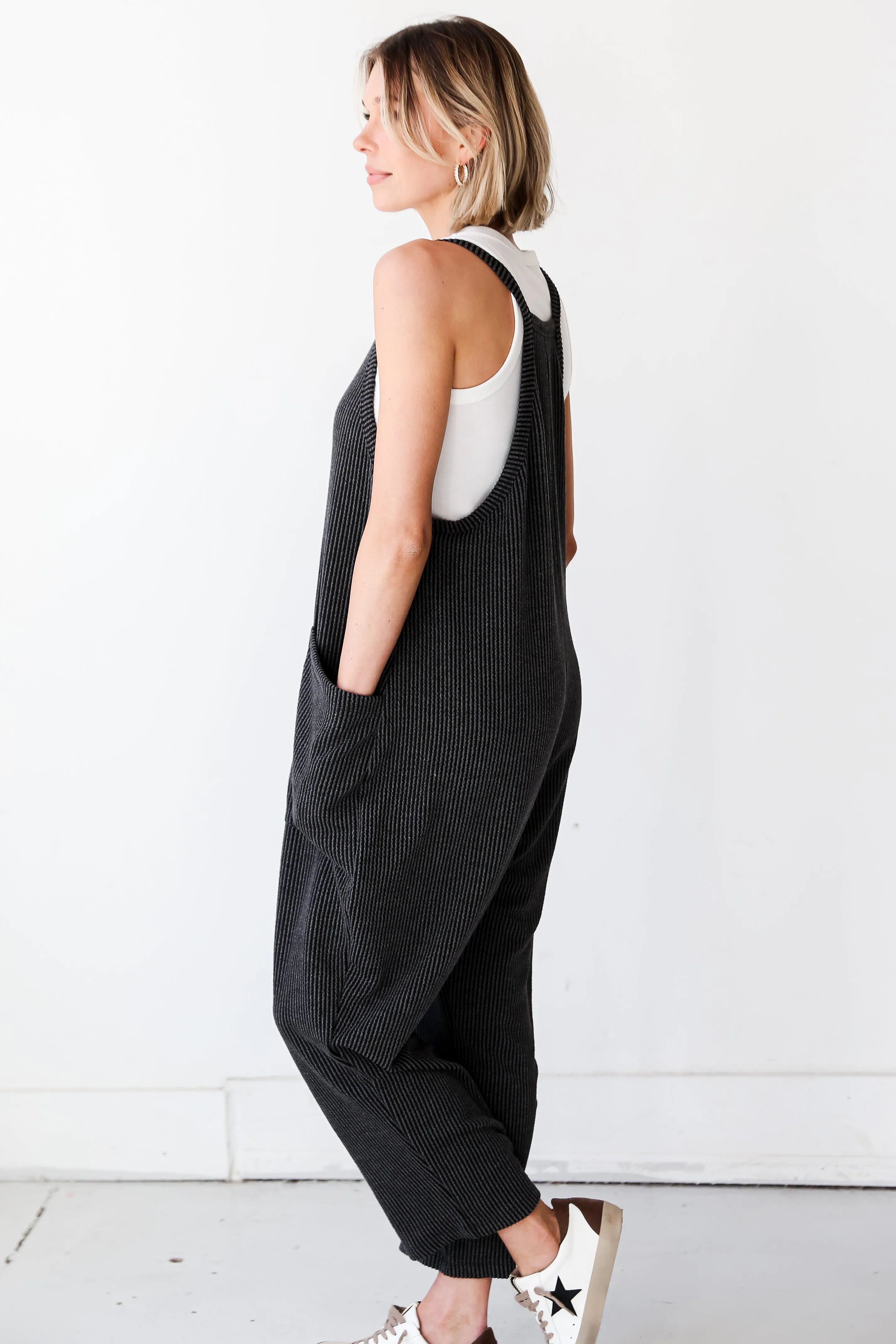 FINAL SALE - Born To Lounge Corded Jumpsuit