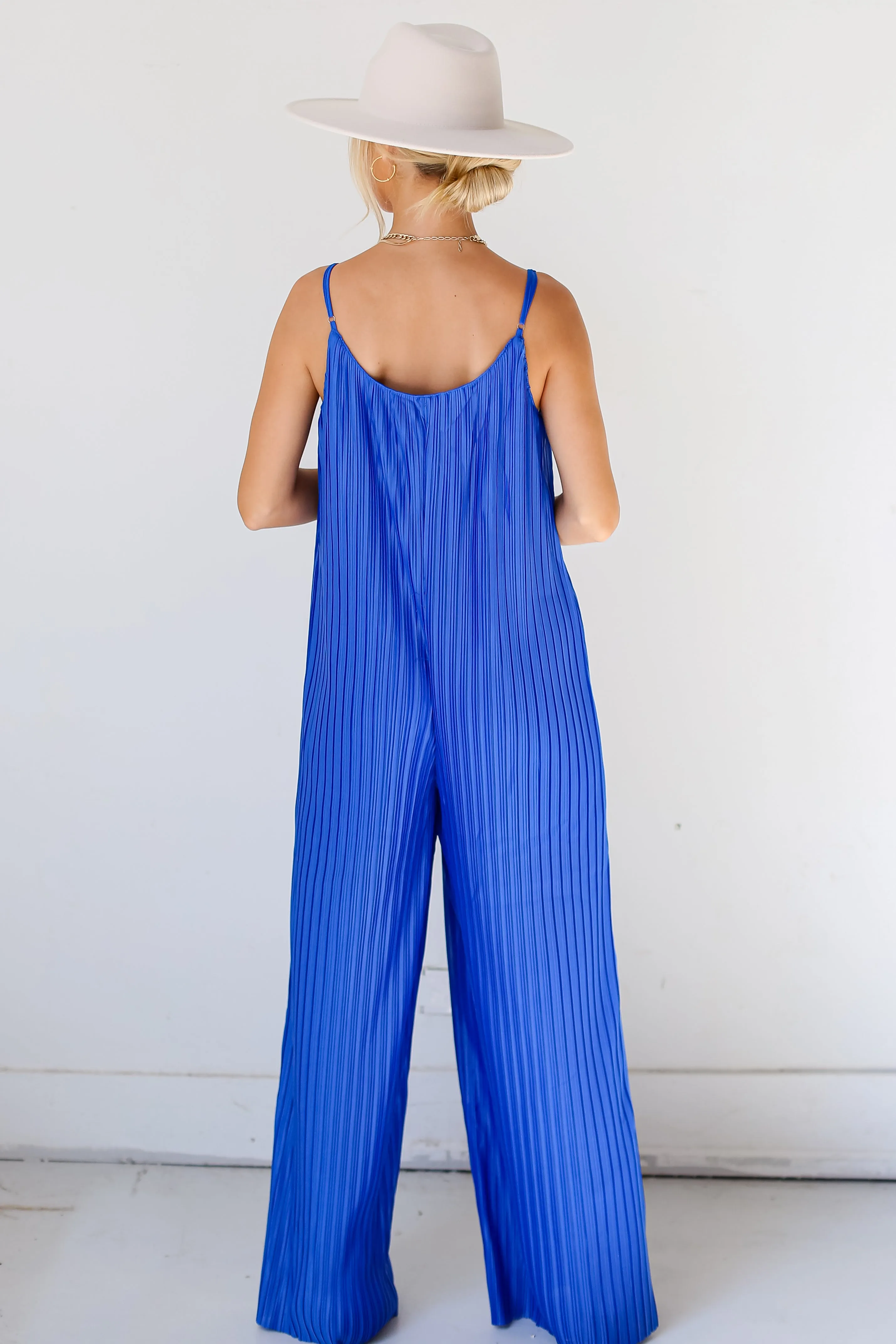 FINAL SALE - Fun Flirt Plisse Jumpsuit