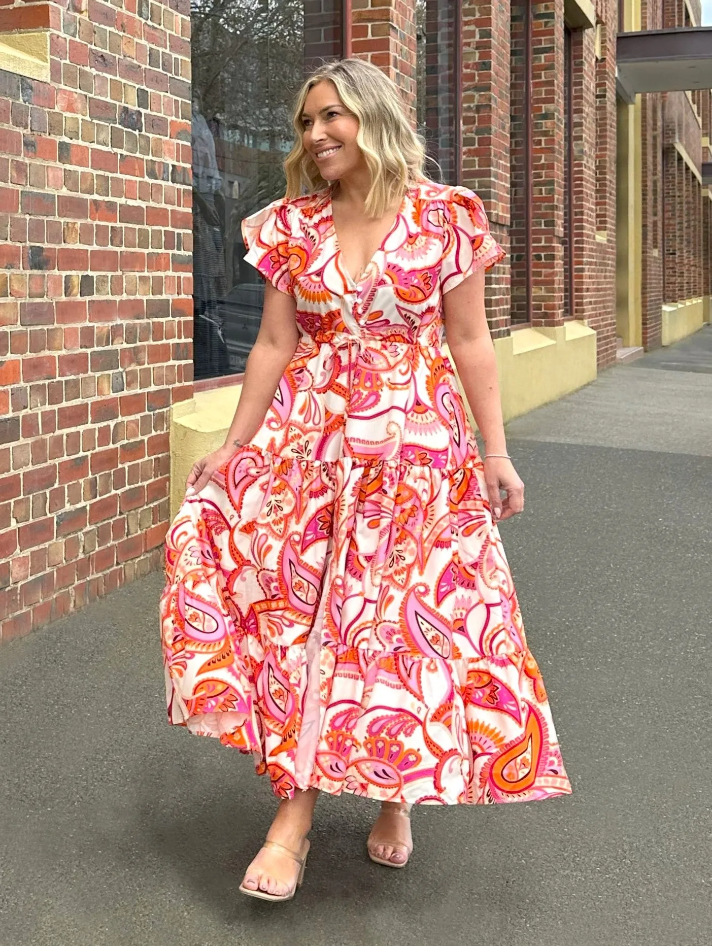 Florence Dress - Pink Print