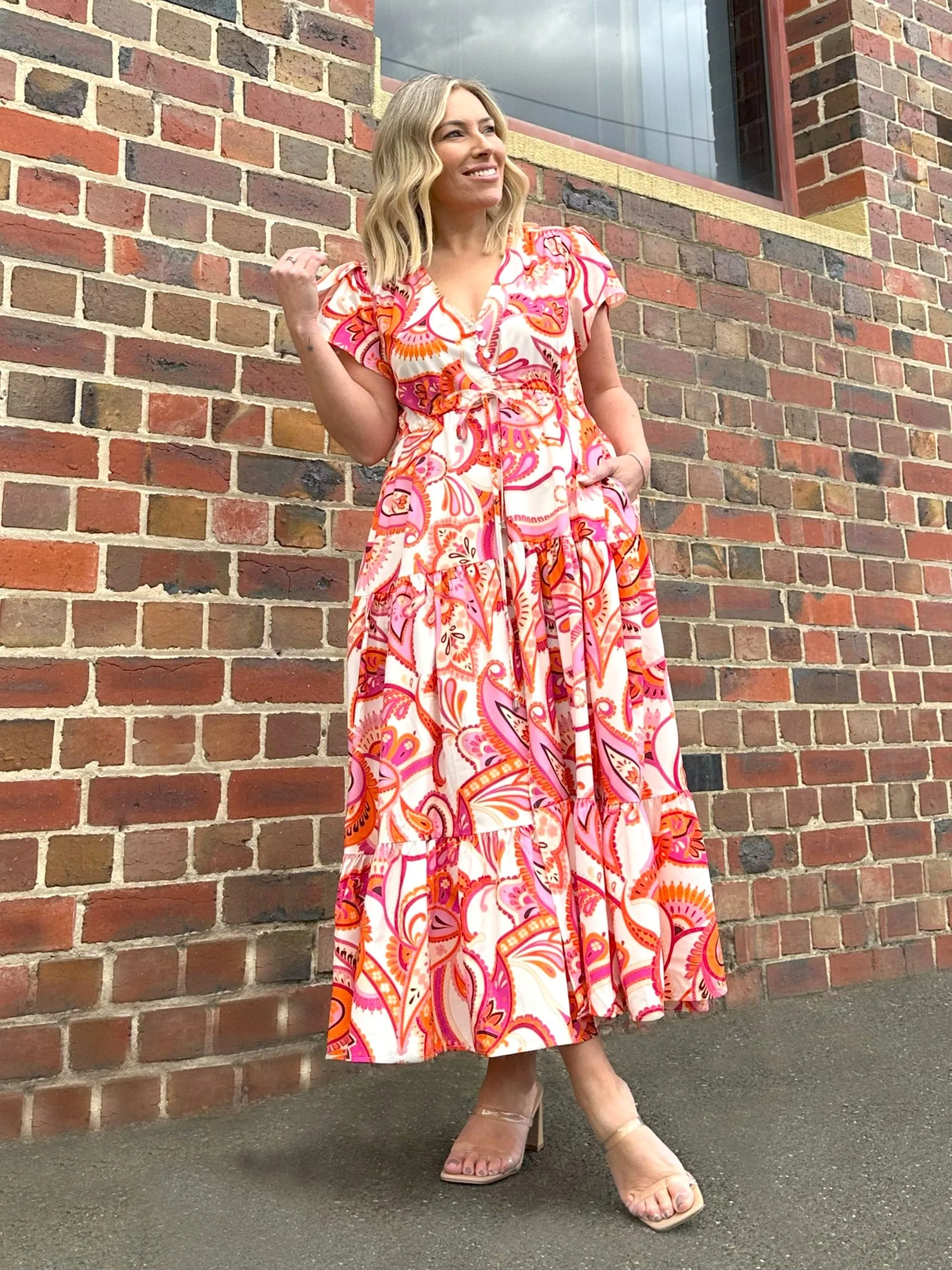 Florence Dress - Pink Print