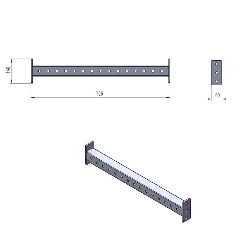 Force USA 3FT Cross Bar Lasercut