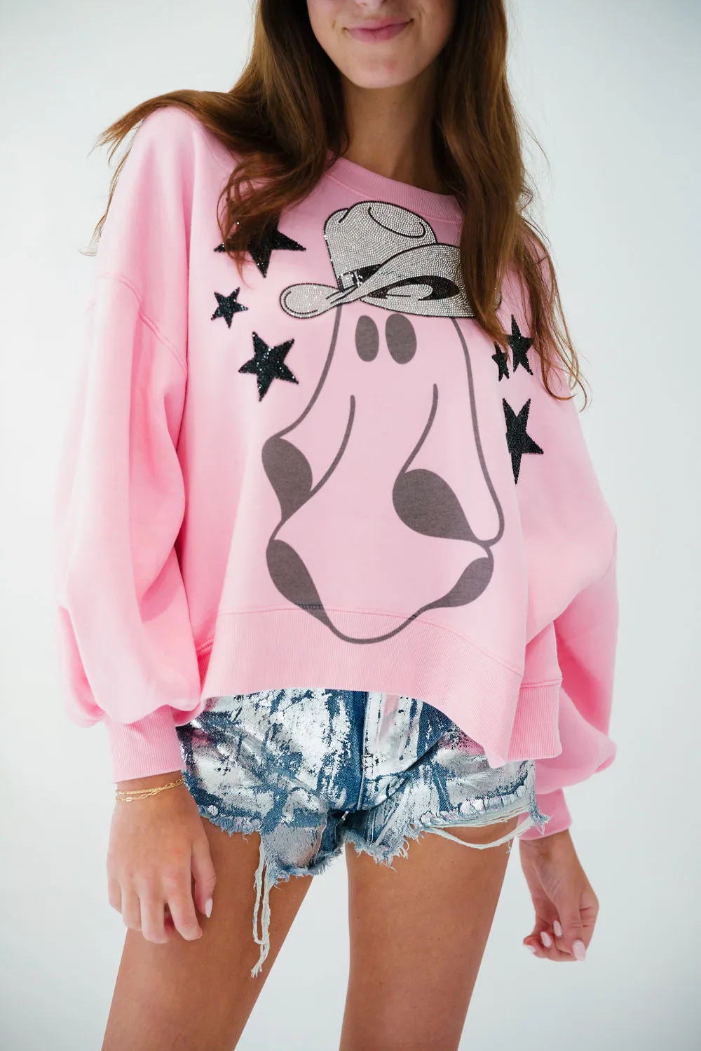 GHOST COWBOY PINK PULLOVER