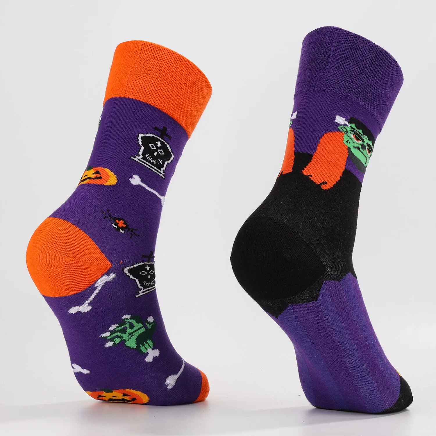 Ghostly Pumpkin Socks