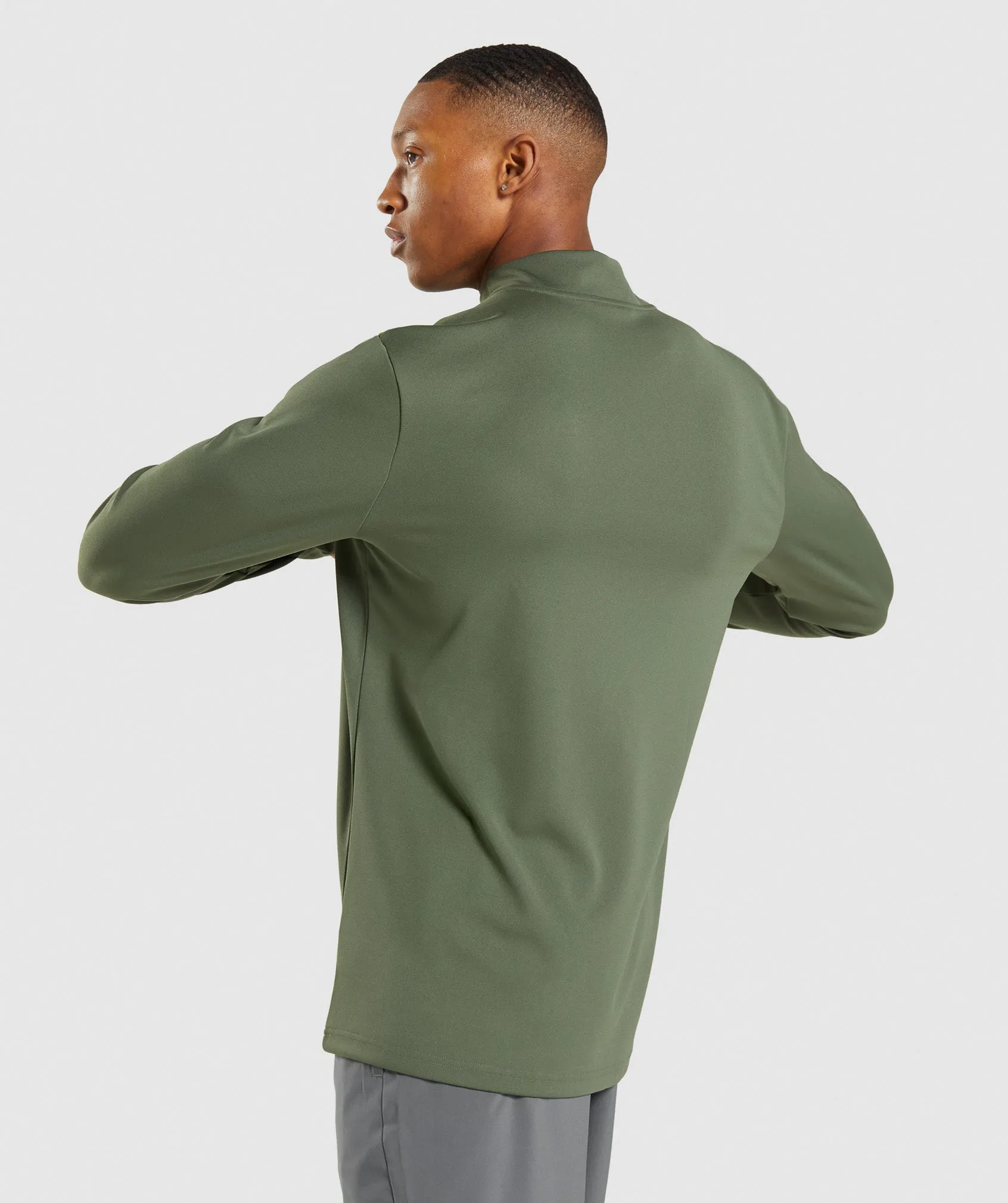 Gymshark Arrival 1/4 Zip Pullover - Core Olive