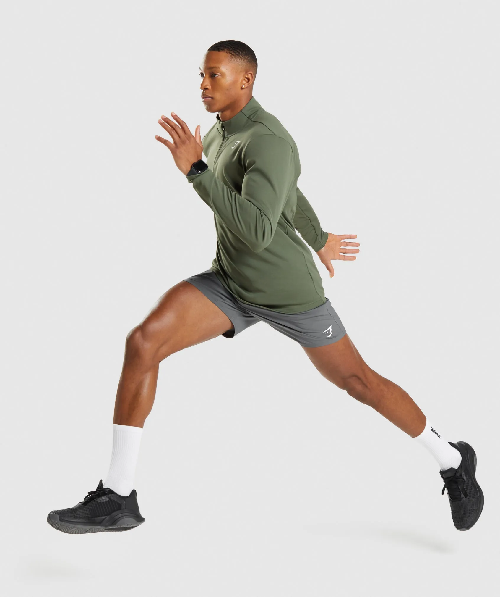 Gymshark Arrival 1/4 Zip Pullover - Core Olive