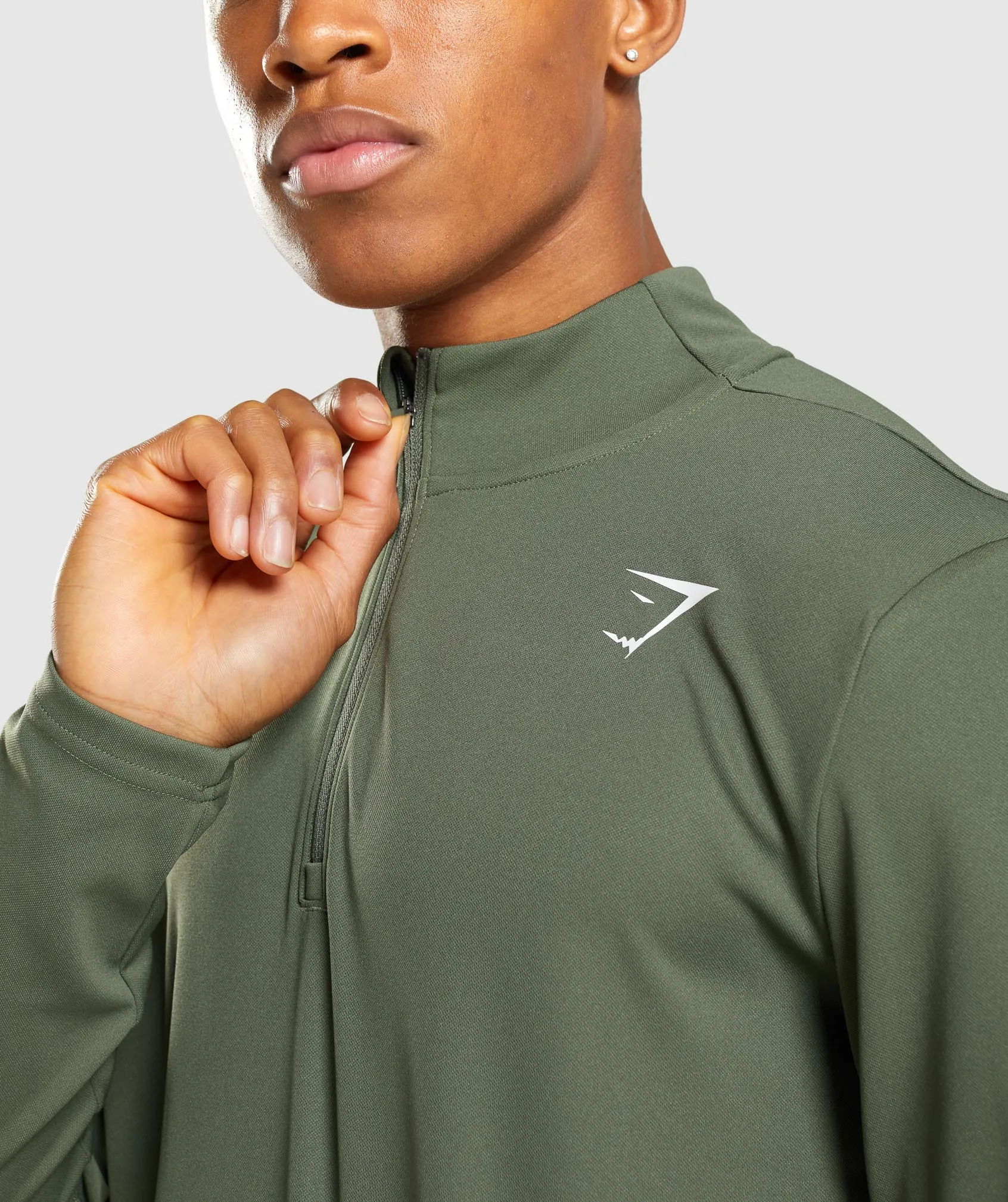 Gymshark Arrival 1/4 Zip Pullover - Core Olive