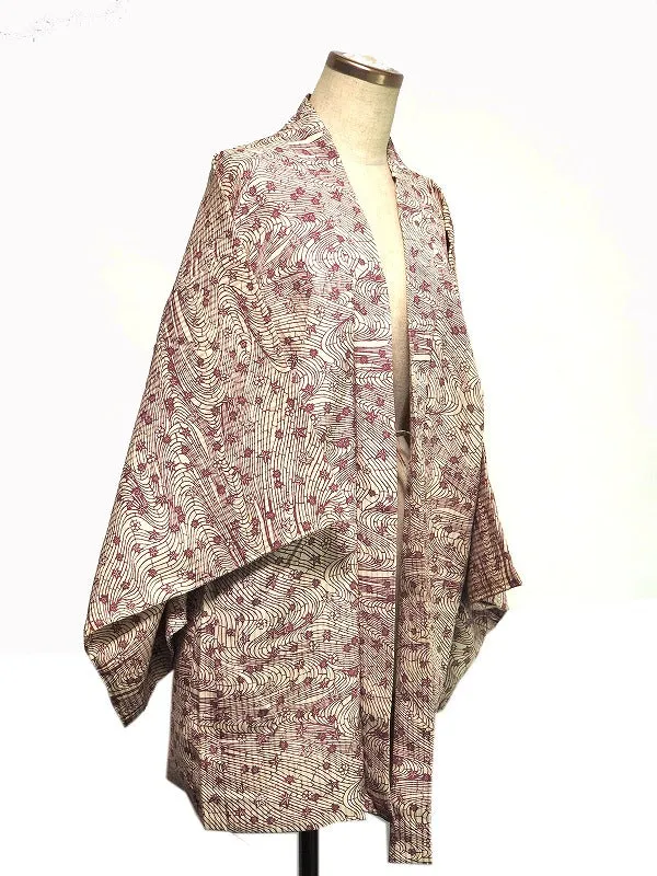 ha0065 haori - haorijJacket -   Japanese vintage jacket silk