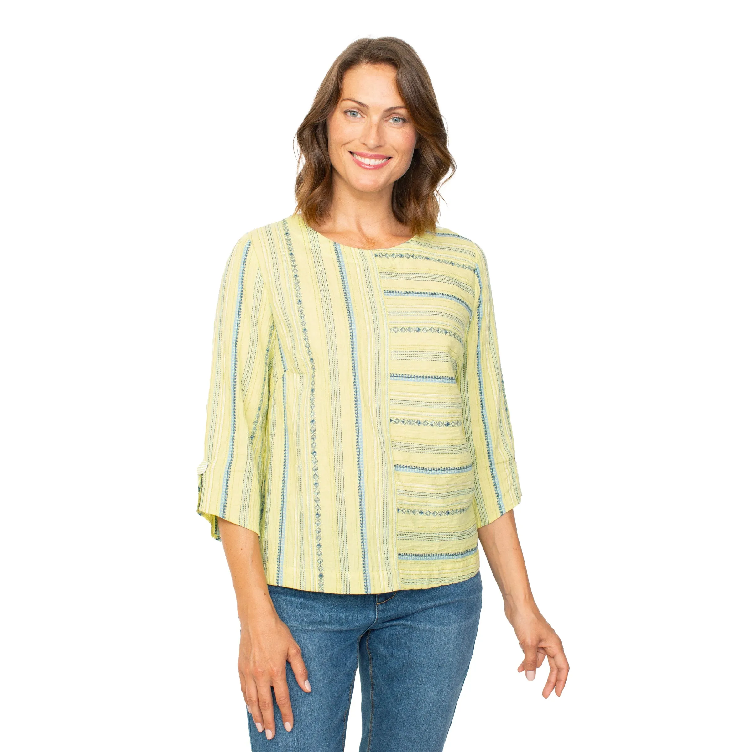 Habitat Coastal Boho Button Back Pullover - 46732