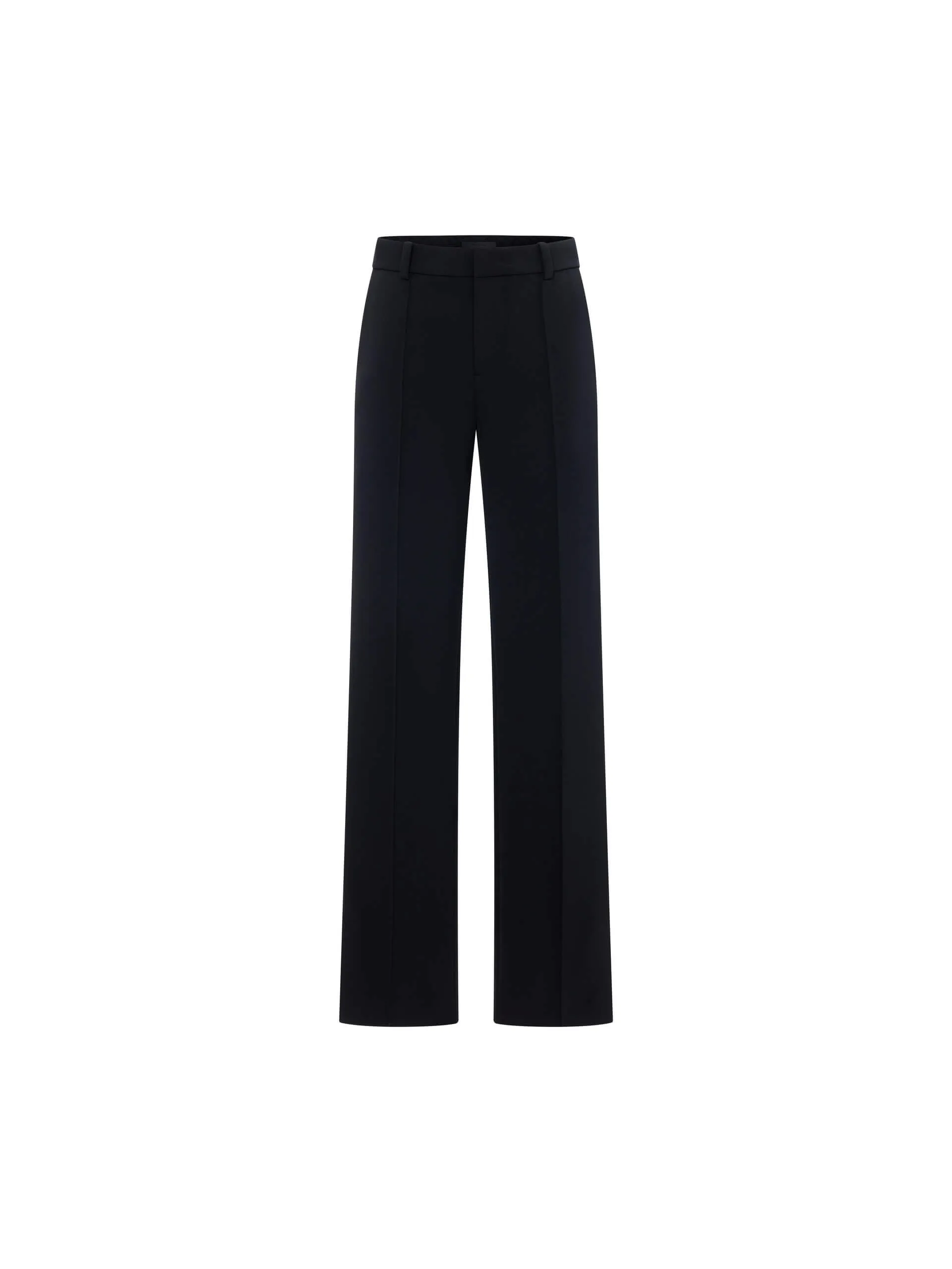 High Waist Straight Suit Pants