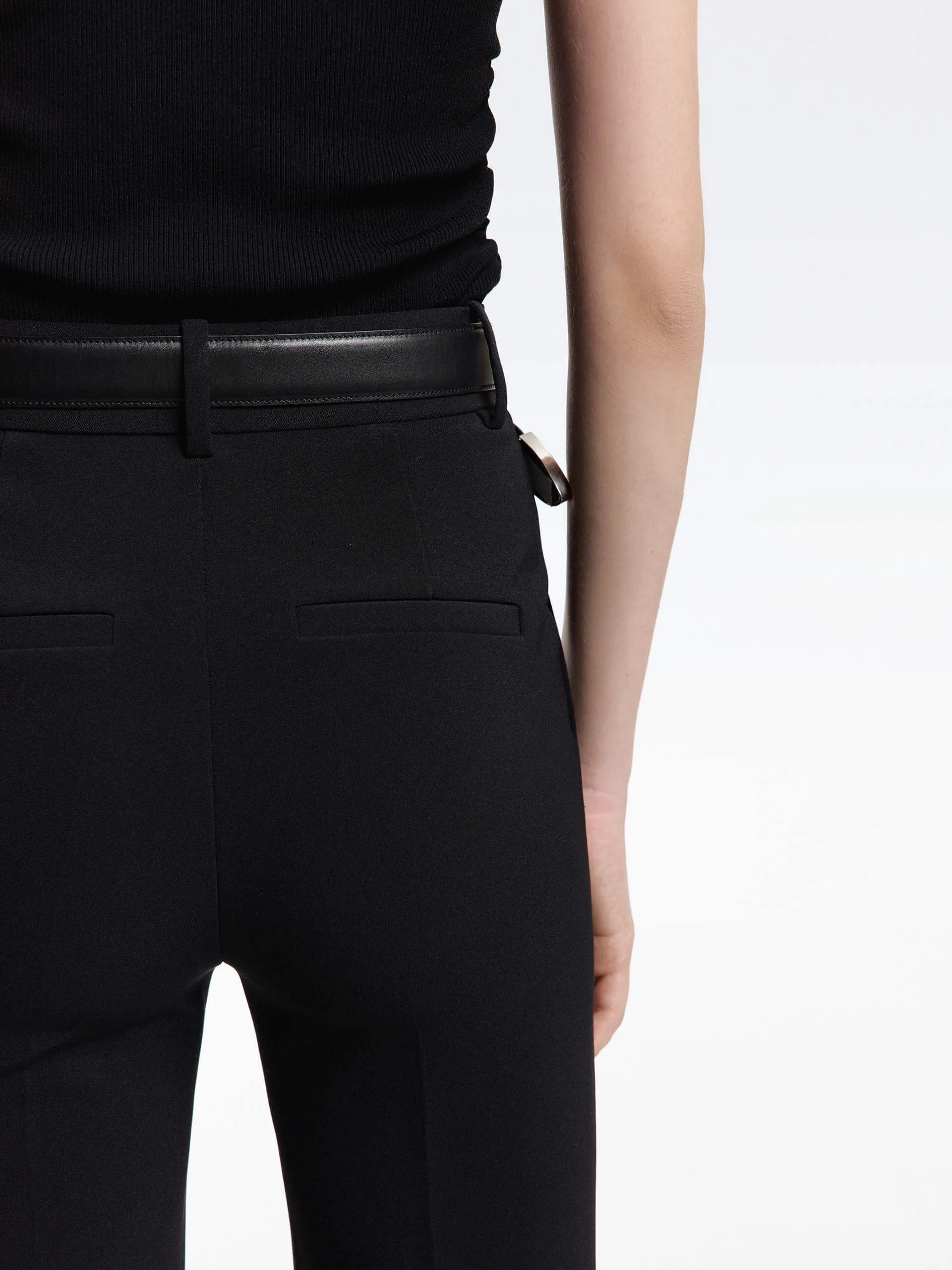 High Waist Straight Suit Pants