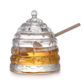 Honey Dispenser No Drip Glass - Maple Syrup Dispenser Glass - Beautiful