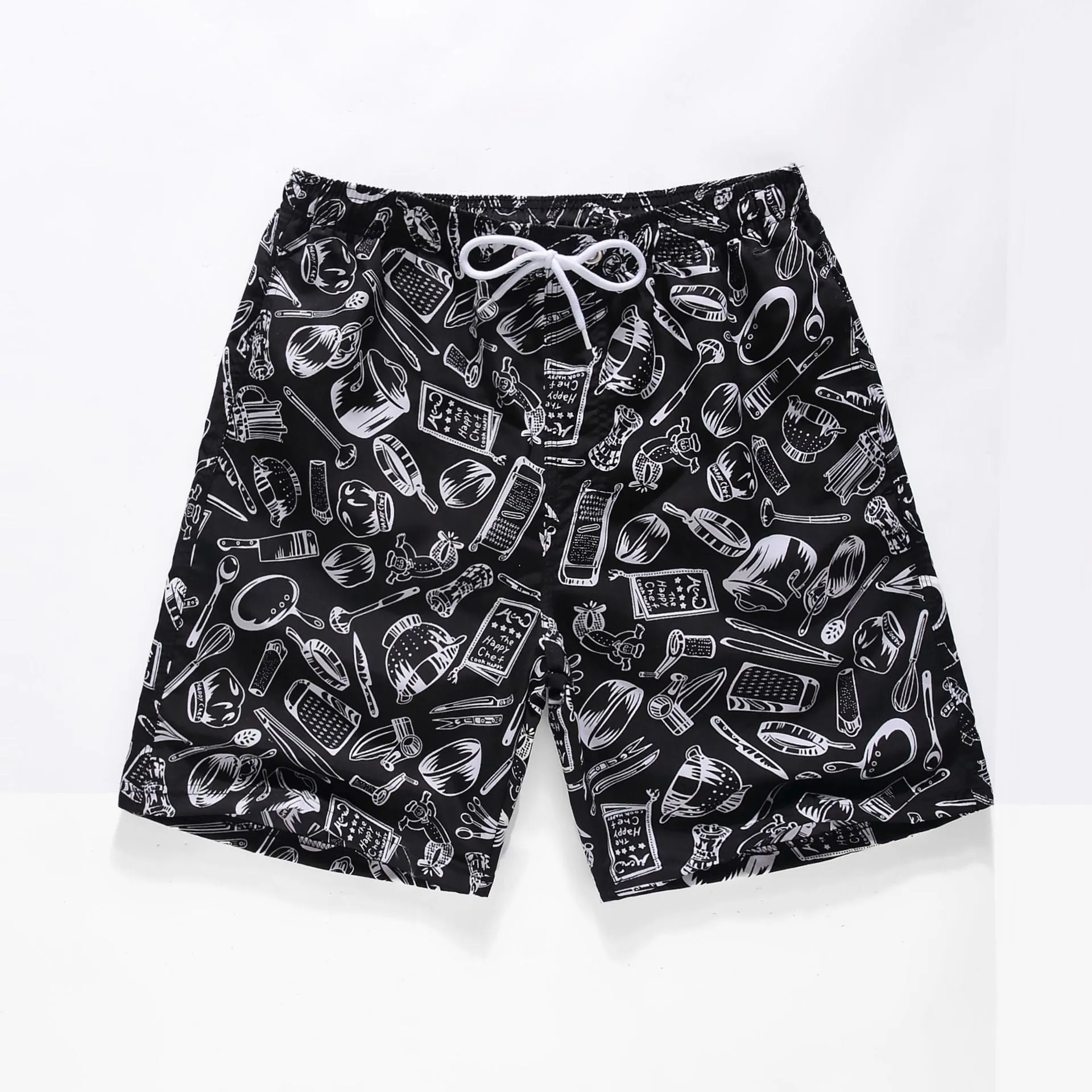 Hzori Sports Quick-Drying Beach Pants Shorts Swimming Trunks Printed Cross Oversized Casual Shorts Men