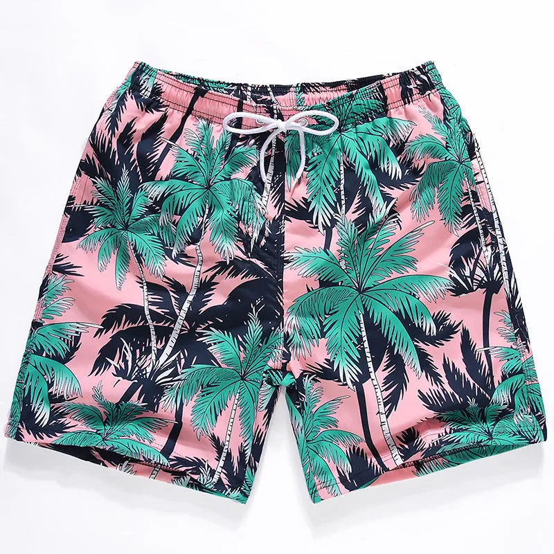 Hzori Sports Quick-Drying Beach Pants Shorts Swimming Trunks Printed Cross Oversized Casual Shorts Men