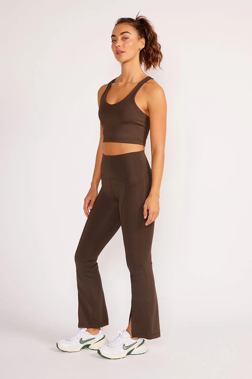 Julia crop flare pants chocolate