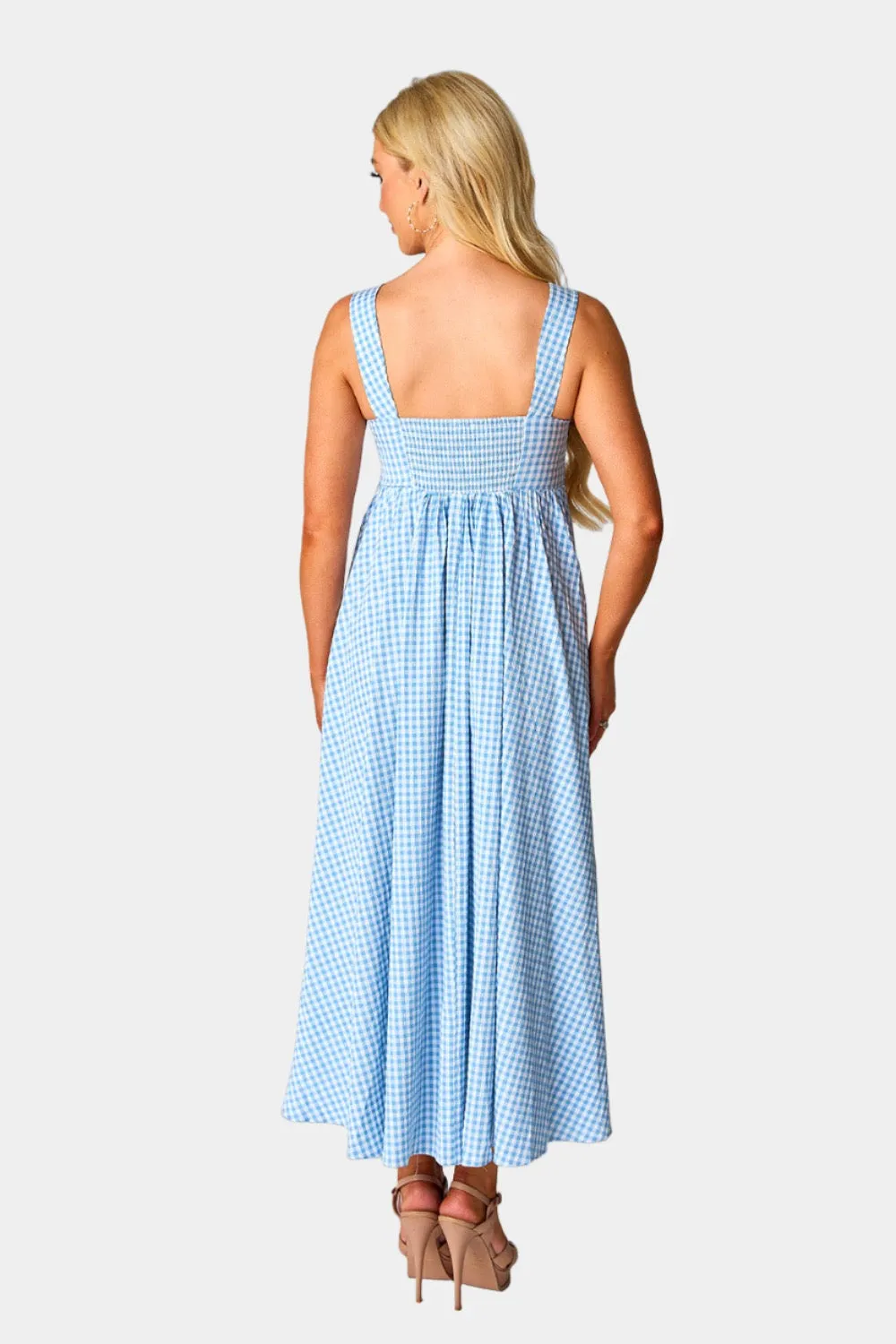 KENNY SMOCKED BACK MAXI DRESS - BLUE MOON