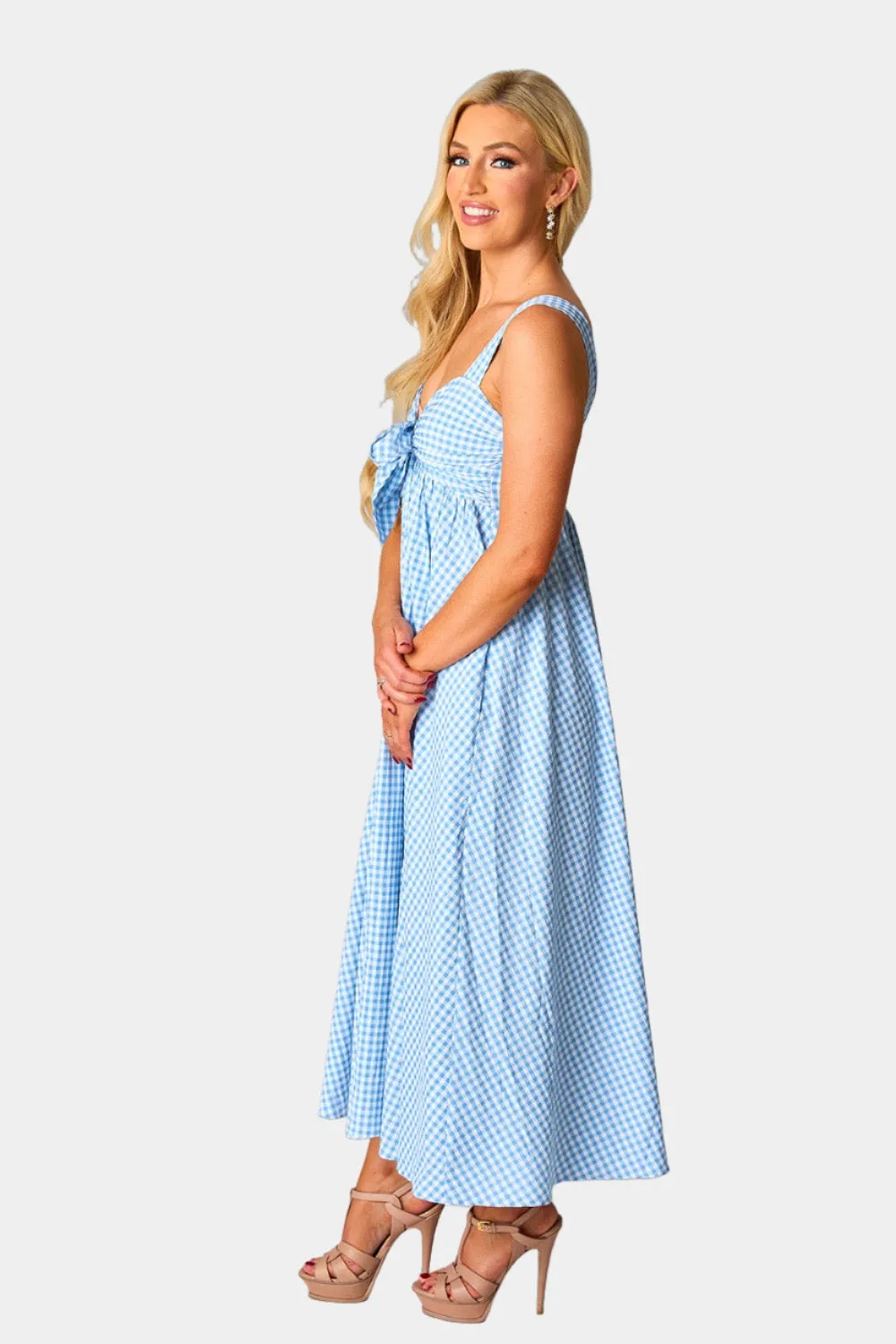 KENNY SMOCKED BACK MAXI DRESS - BLUE MOON