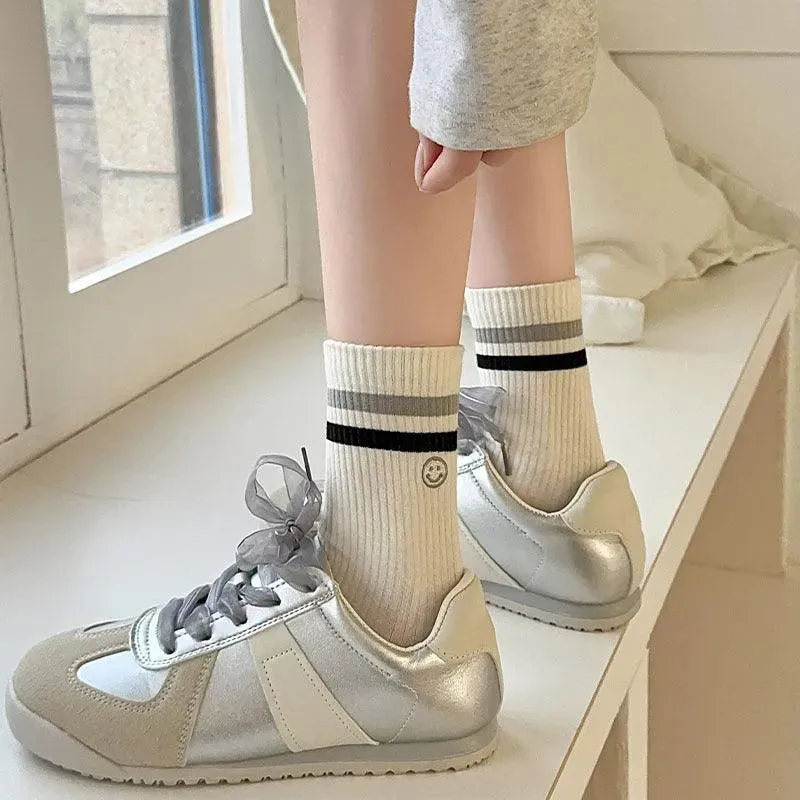 Korean Fashion White Socks for Women | Cute Crew Socks | Kpop Outfits