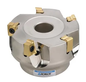 KORLOY-1-06-016795: RM4PSA3075HR-S075M, Rich Mill RM4, 90 Deg. Multi-Application Indexable Mills; 0.75in. dia, 0.75in. arbor dia, RH, Integrated Shank