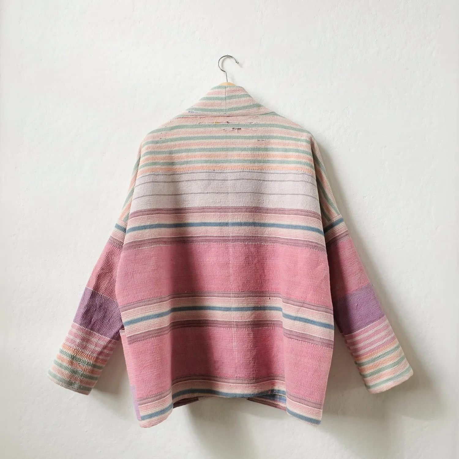 L Pink and purple stripes Anoushka Jacket LM087