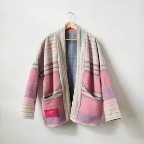 L Pink and purple stripes Anoushka Jacket LM087