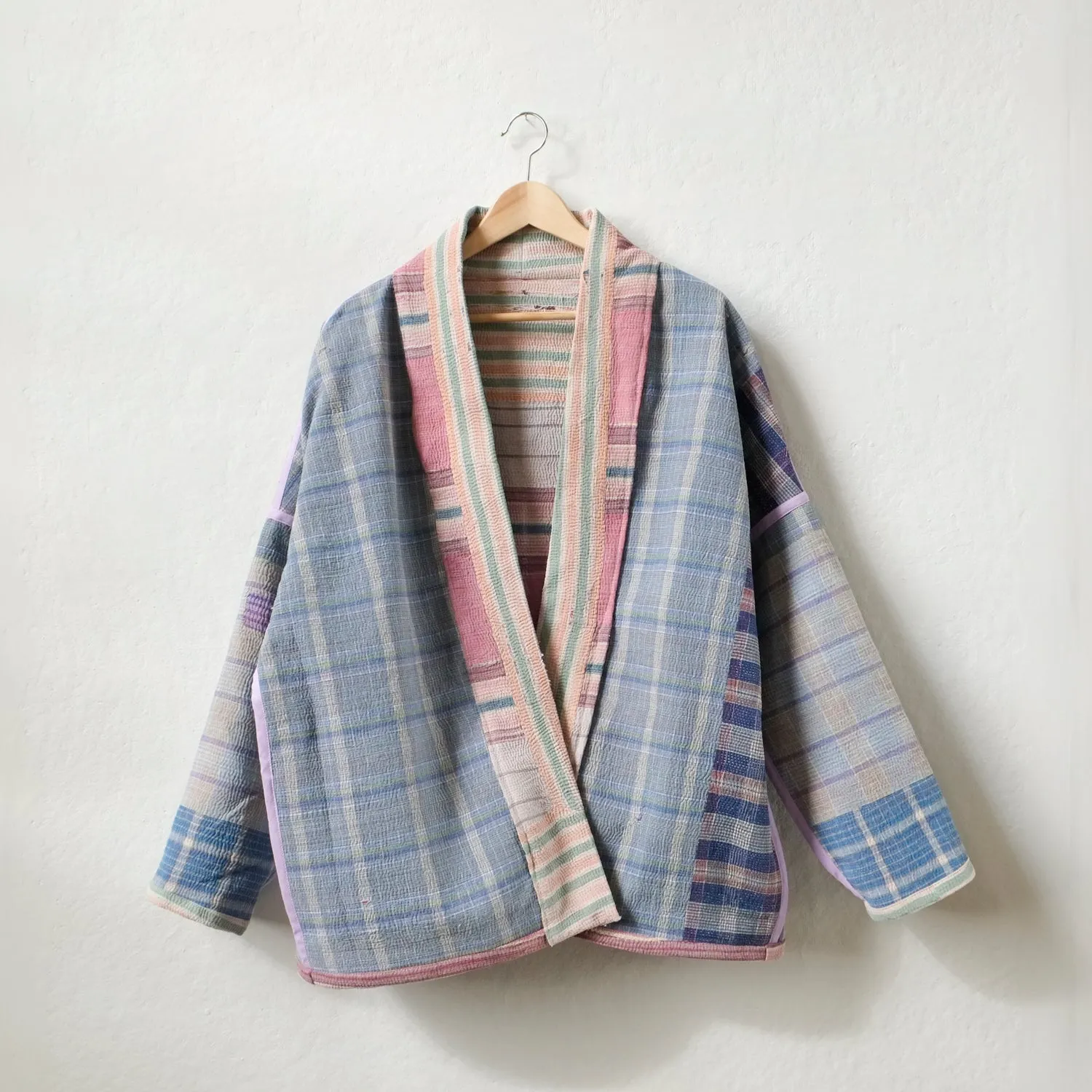 L Pink and purple stripes Anoushka Jacket LM087